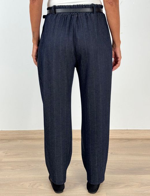 Pantalón Bombacho Raya Diplomática Azul