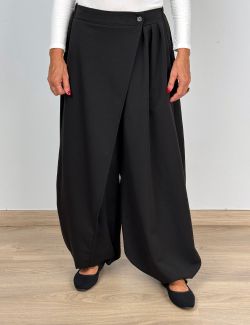 Pantalón Bombacho Solapa Negro