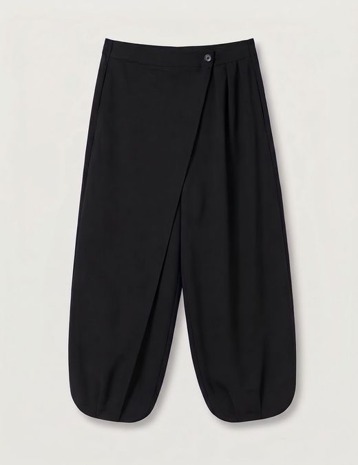 Pantalón Bombacho Solapa Negro