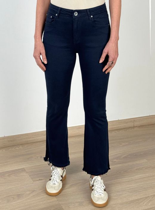 Pantalón campana Estrella azul marino