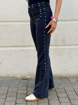 Pantalón campana Stars azul marino