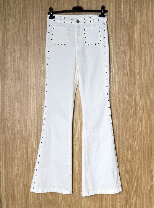 Pantalón campana Stars blanco