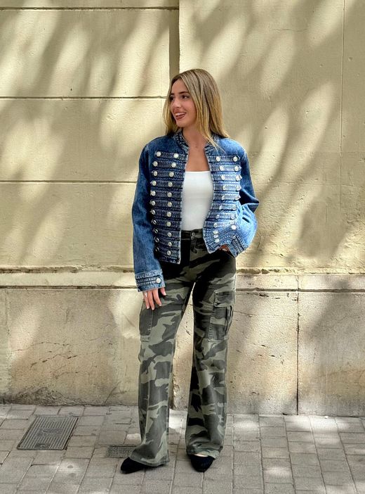 Pantalón Cargo Camuflaje Kaki