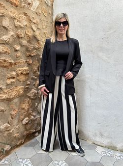 Pantalón de rayas palazzo