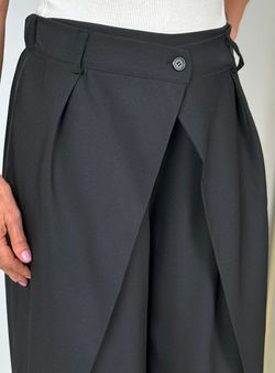 Pantalón doble solapa negro