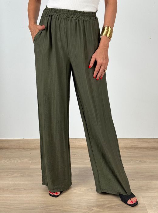 Pantalón Fluido Verde Oliva