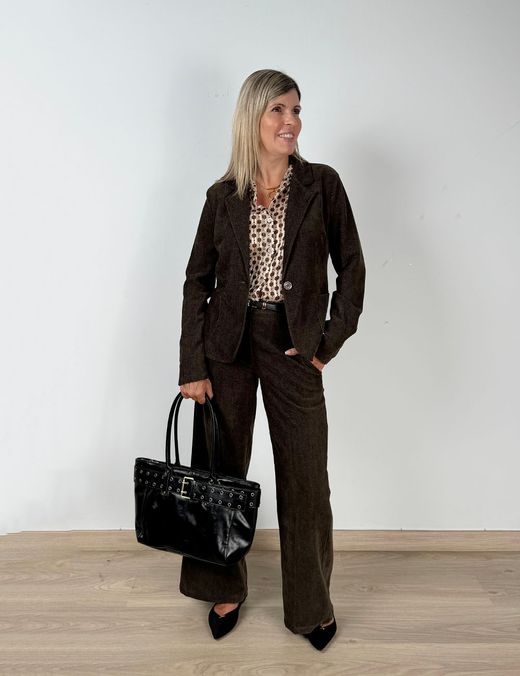 Pantalón Jaspeado Marrón