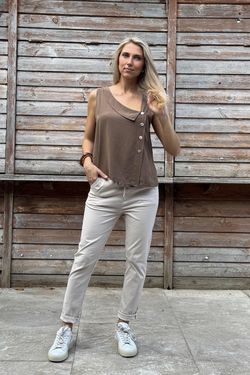 Pantalón jogger beige