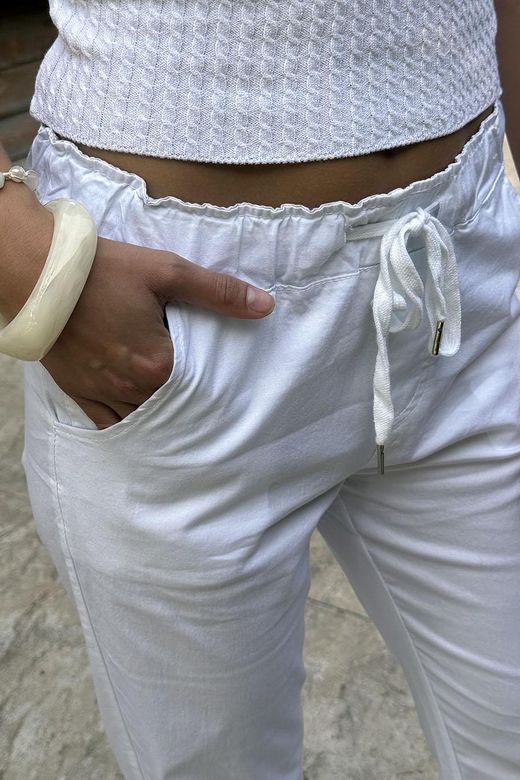 Pantalón jogger blanco