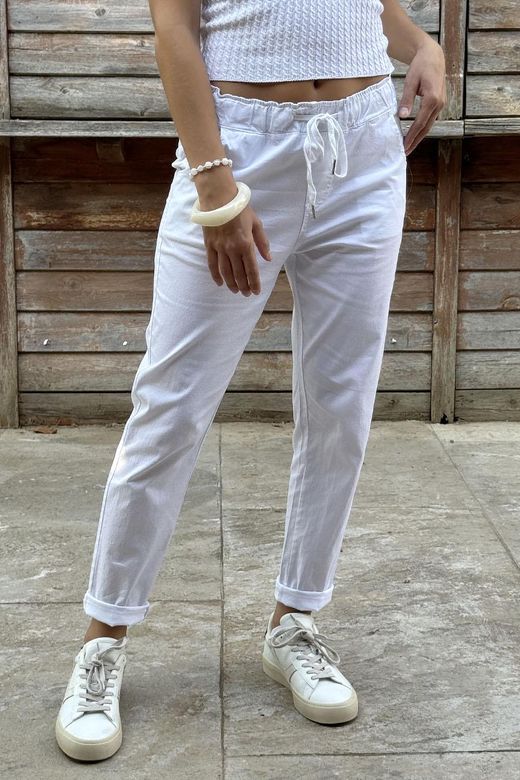 Pantalón jogger blanco