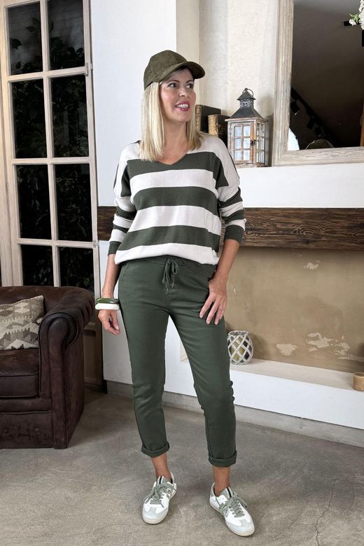 Pantalón jogger verde kaki