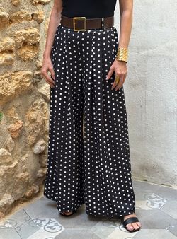 Pantalón lunares negro-blanco