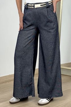 Pantalón palazzo denim azul