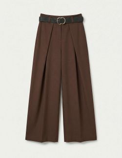Pantalón Palazzo Fluido Marrón