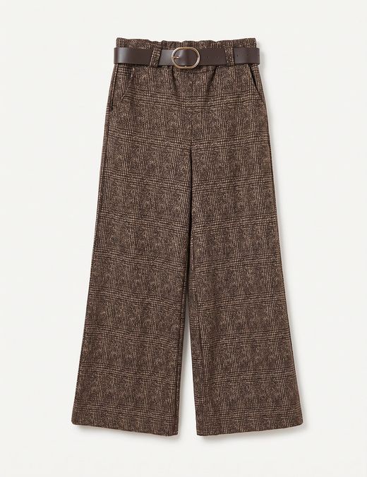 Pantalón Palazzo Jaspeado Marrón