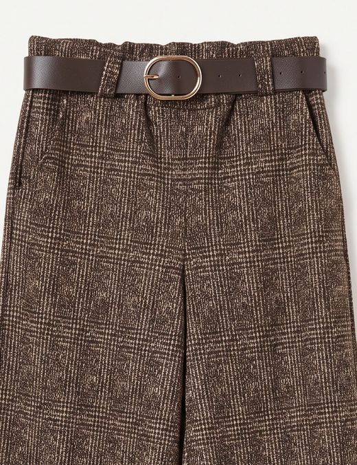 Pantalón Palazzo Jaspeado Marrón