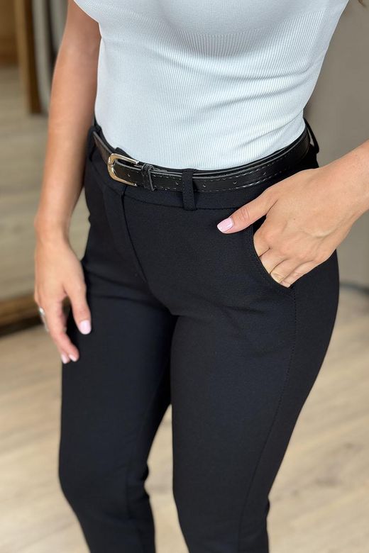 Pantalón punto roma negro