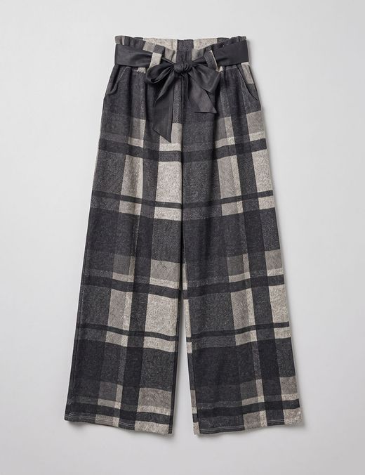 Pantalón Tartán negro-gris