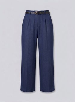 Pantalón texturizado azul marino