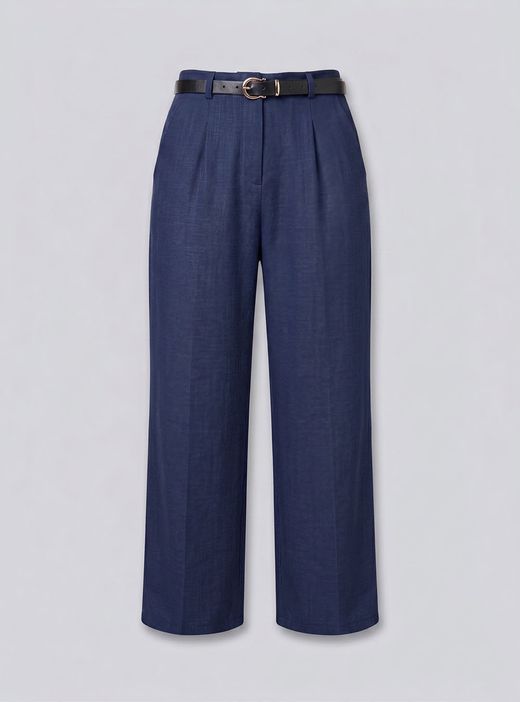 Pantalón texturizado azul marino