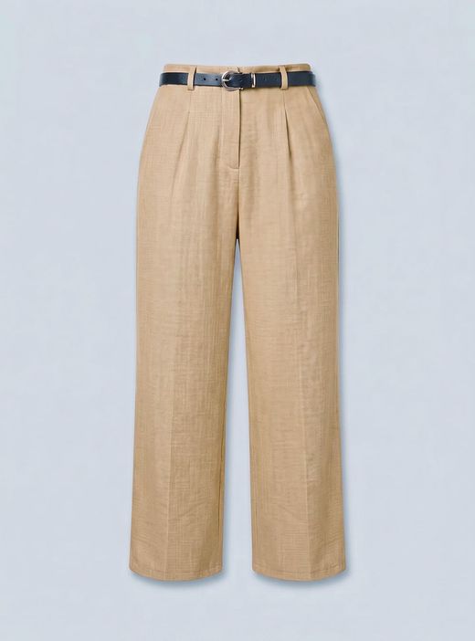 Pantalón texturizado beige