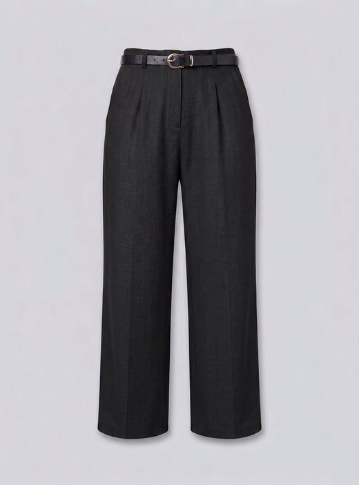 Pantalón texturizado negro