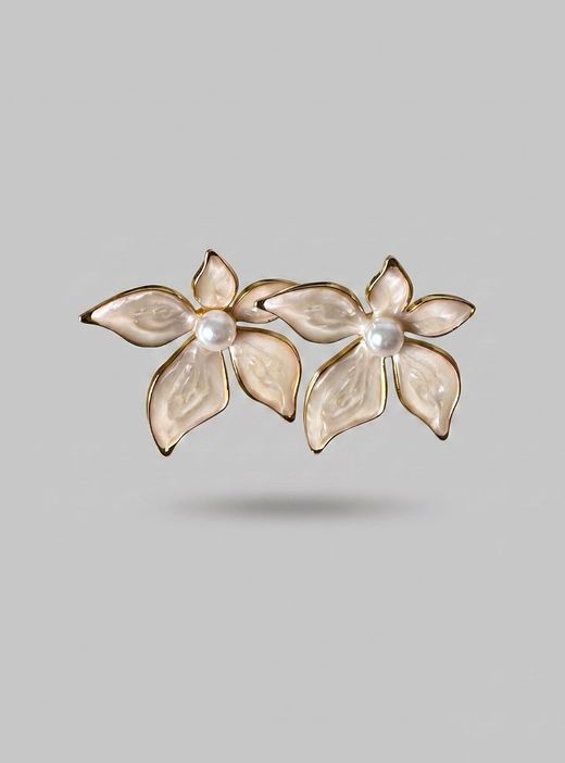 Pendientes nácar florales