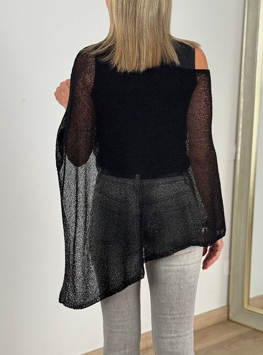 Poncho calado Begur negro
