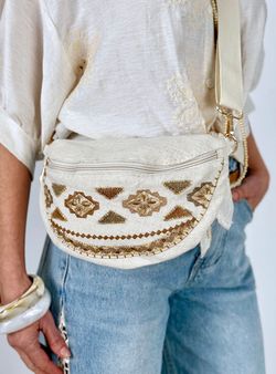 Riñonera Boho beige
