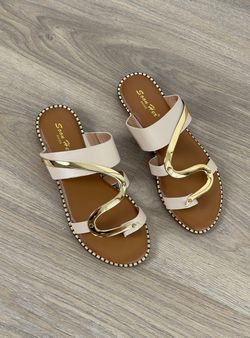 Sandalias Serpiente beige-oro
