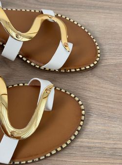 Sandalias Serpiente blanco-oro