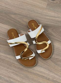 Sandalias Serpiente blanco-oro