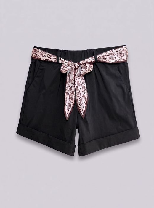 Short bandana negro