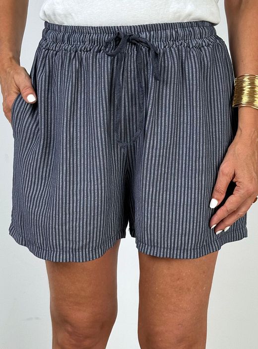 Short rayas azul marino