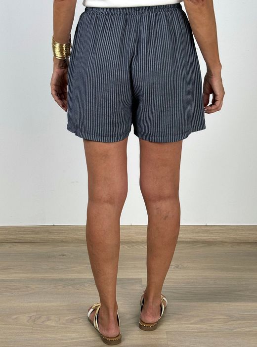 Short rayas azul marino