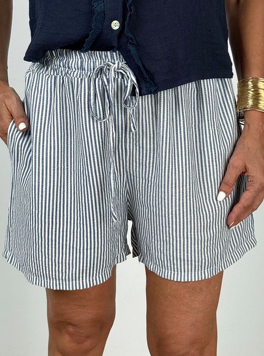 Short rayas blanco-azul