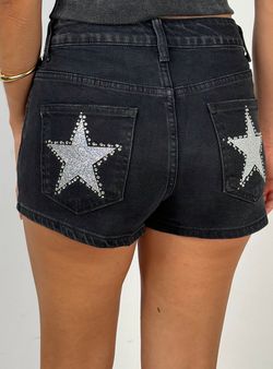 Shorts Estrella Purpurina negro