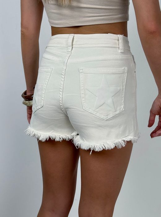 Shorts Vaqueros Star white