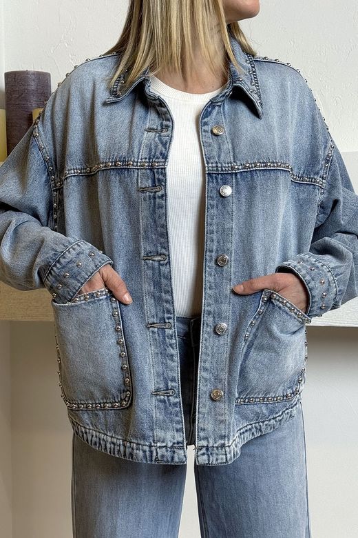 Sobrecamisa tejana azul delavado