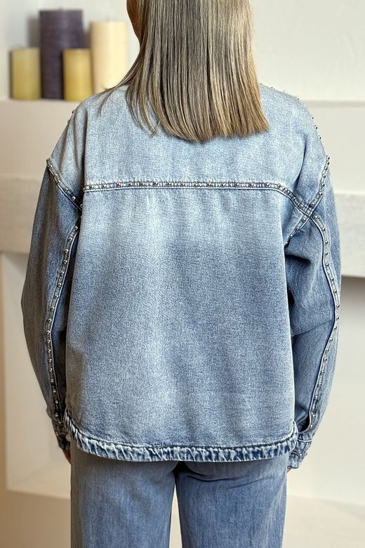 Sobrecamisa tejana azul delavado