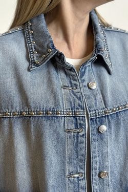 Sobrecamisa tejana azul delavado