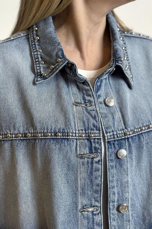 Sobrecamisa tejana azul delavado