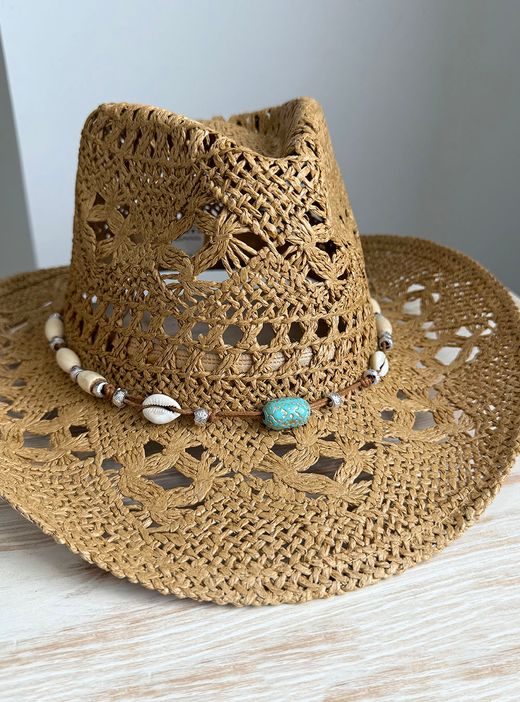 Sombrero Boho marrón tostado