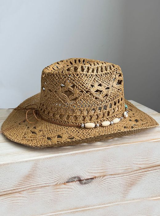 Sombrero Boho marrón tostado