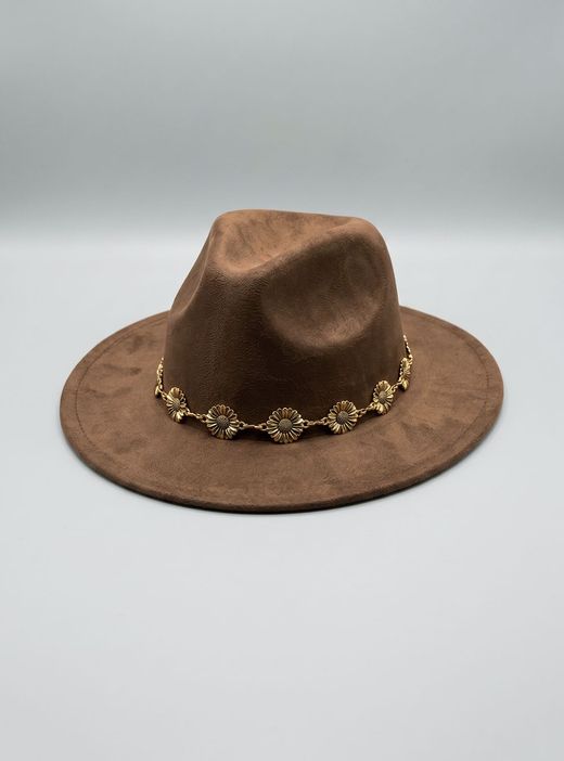 Sombrero Fedora Boho-Chic Marrón