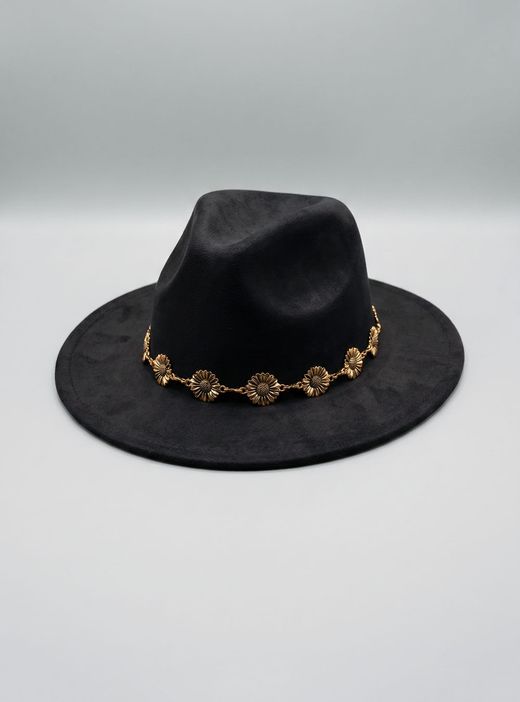 Sombrero Fedora Boho-Chic Negro