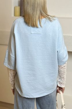 Sudadera Harvard celeste