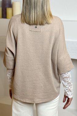 Sudadera Harvard tostado