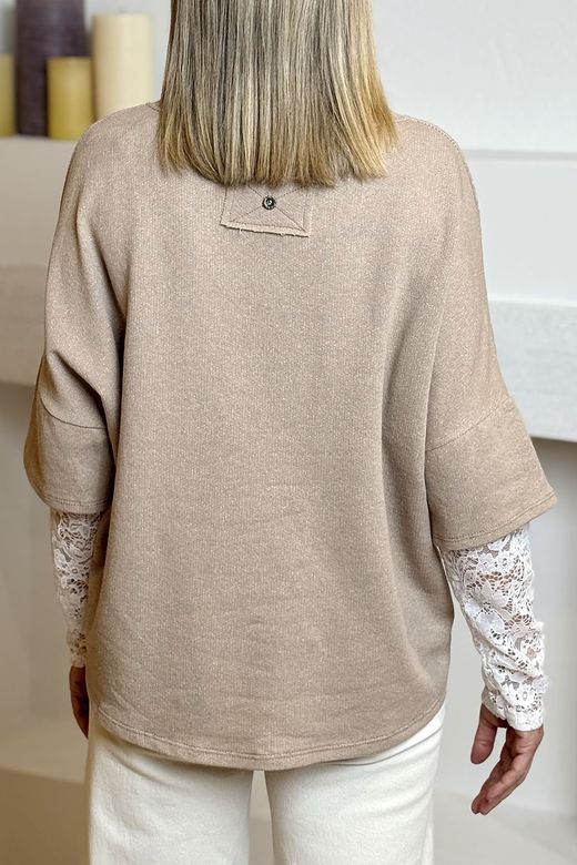 Sudadera Harvard tostado