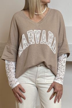 Sudadera Harvard tostado